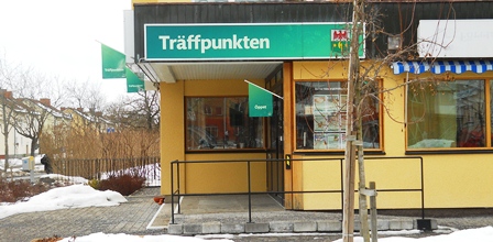 Träffpunkt Vallentuna Ingång till lokalen i Vallentuna